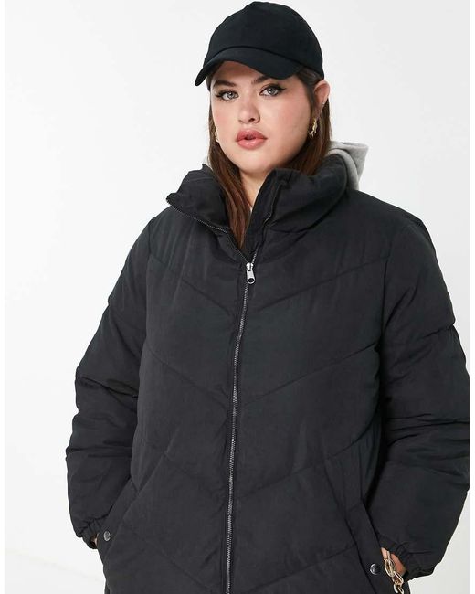 Vero Moda Gewatteerde Jas Met Lange Pasvorm in het White