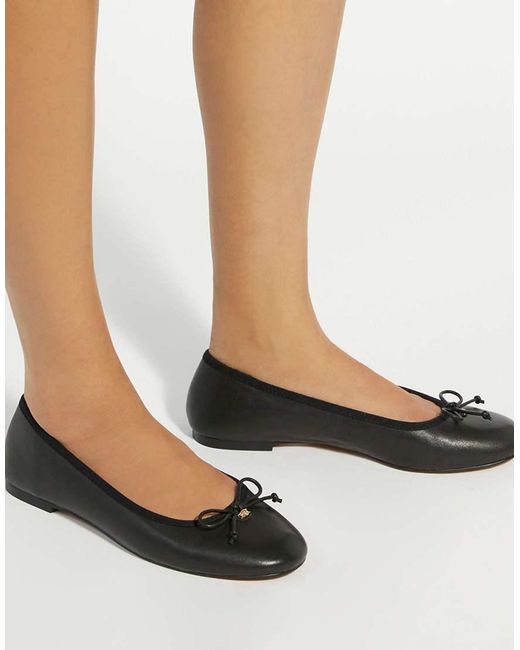 Dune Black Helenne Suede Ballet Flats
