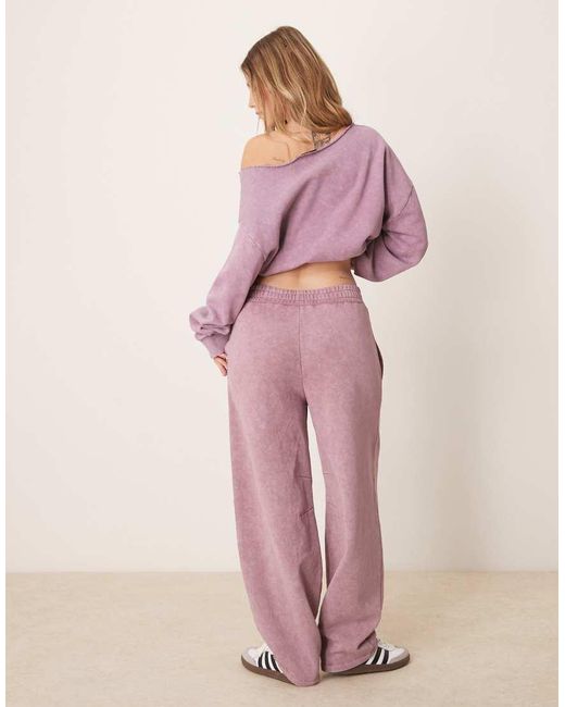 ASOS Pink Barrel Leg Trackies