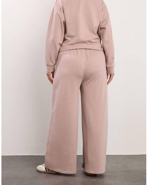 Yours Clothing Pink Wide Leg Joggers