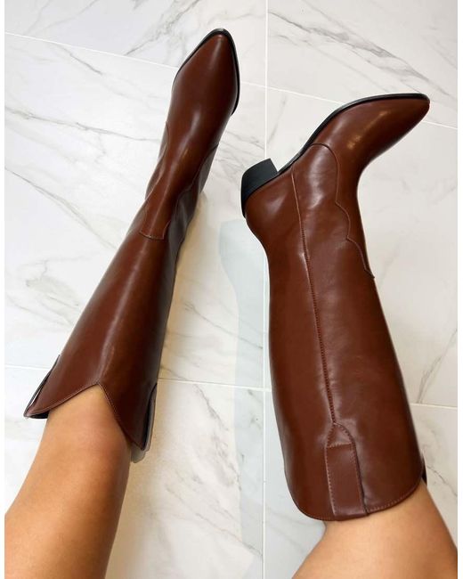 GIA STUDIOS Brown Cowboy Western Boots