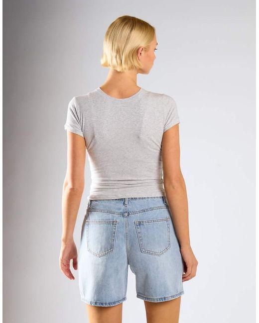 Glamorous Blue Slim Fit Stretchy Denim Short
