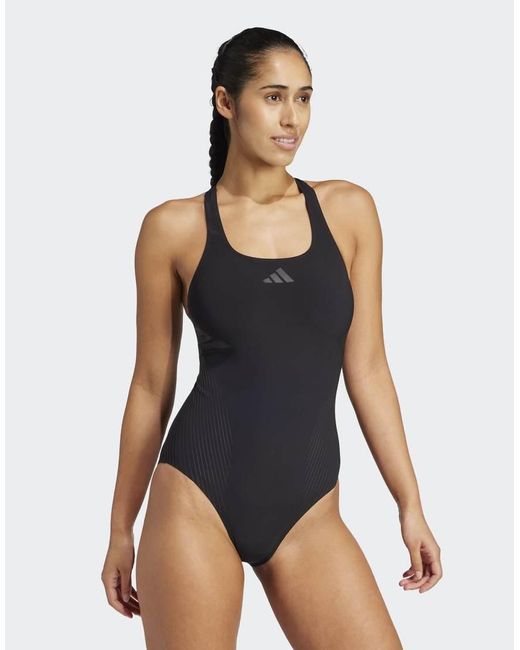Adidas Originals Blue Lanelux Y-Back Swimsuit