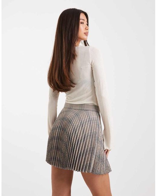 ASOS White Pleated Mini Skirt