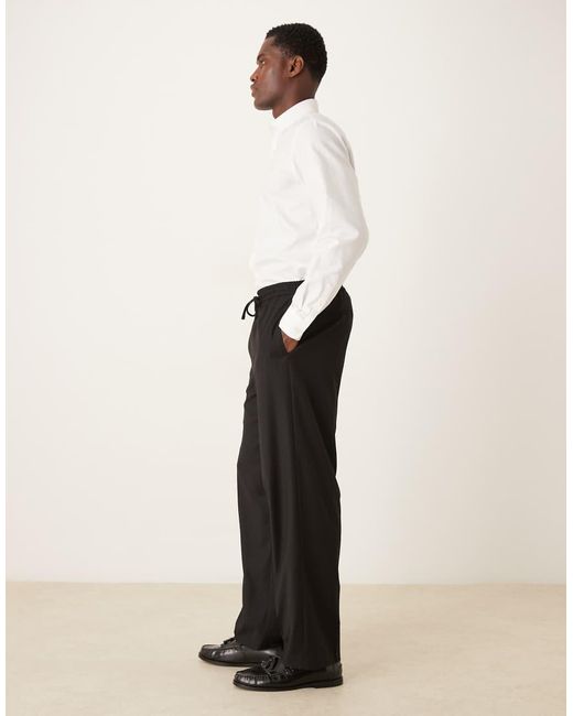 ASOS Black Wide Suit Pants for men