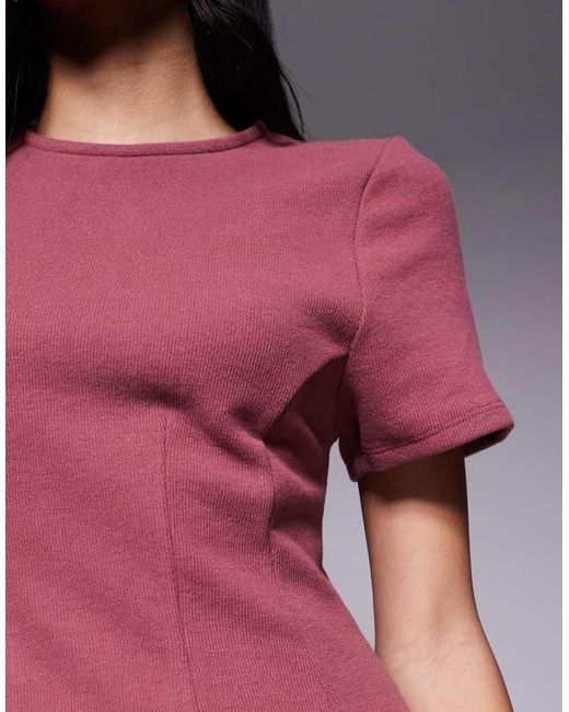 ASOS Purple Supersoft Seam Detail Mini Dress