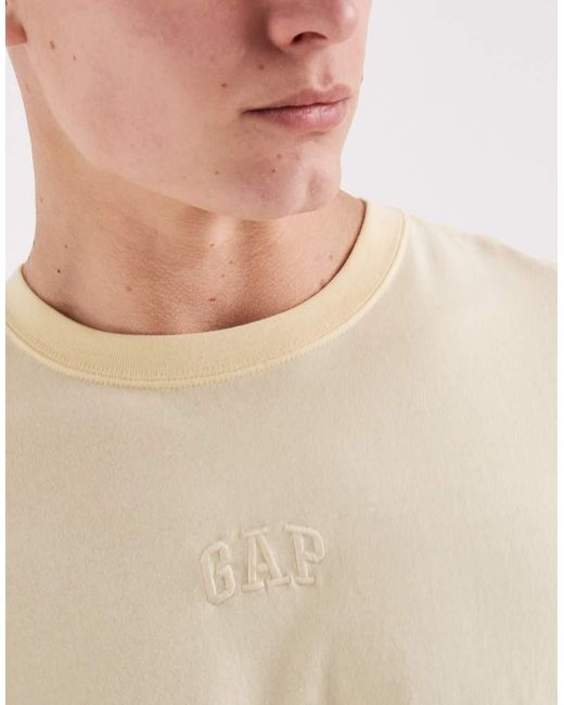 Gap Natural Mini Logo Fitted T-Shirt for men