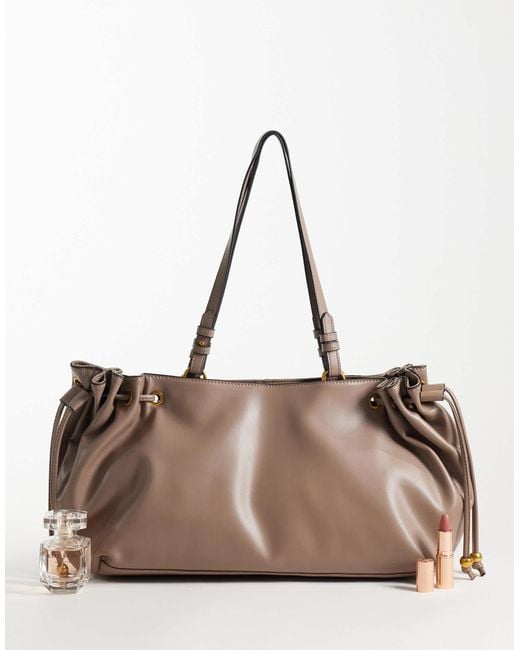 ASOS Brown Drawstring Tote Bag