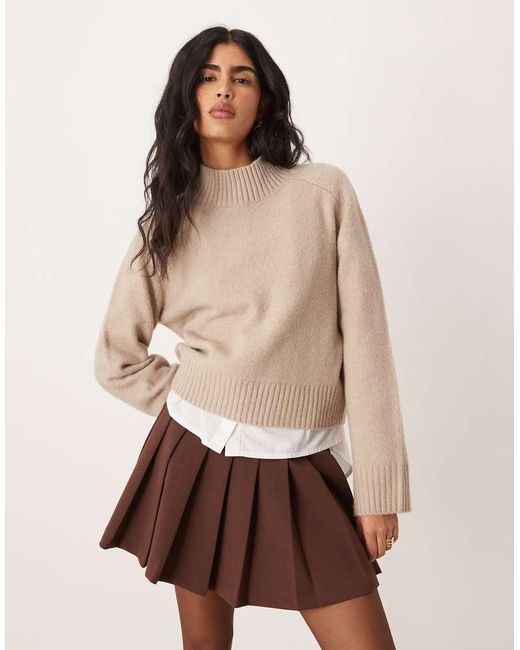 Jersey Con Cuello Alzado De -Blanco Abercrombie & Fitch de color Natural