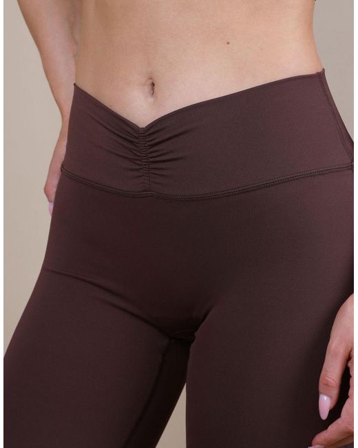 SIMMI Natural Ruched Front Flared Leggings