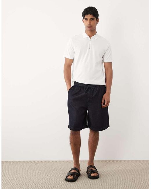 ASOS White Regular Fit Polo With Zip for men