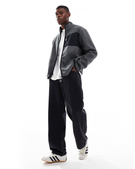 Jack & Jones – jacke aus teddystoff in Gray für Herren