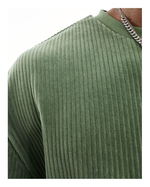 Camiseta holgada ASOS de hombre de color Green