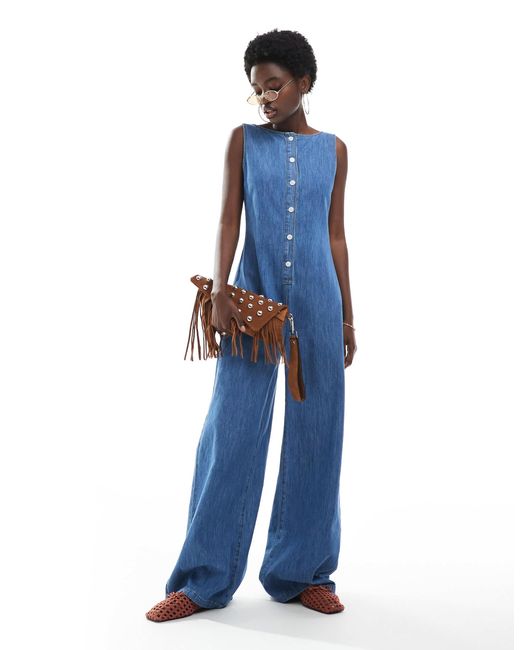 ASOS Blue – jumpsuit aus denim