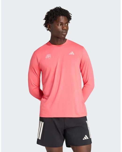 Adidas Originals Pink Adi365 Adidas Runners Longsleeve Tee