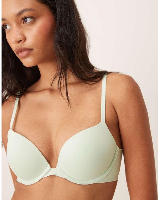 Calvin Klein Green Perfectly Fit Push Up Plunge Bra