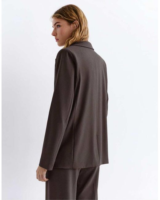 Blazer Basic di Pull&Bear in Brown
