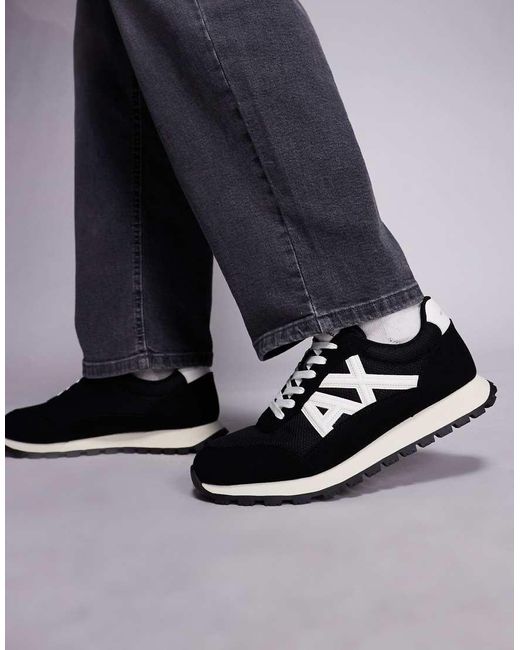 Sneakers Nere E Bianche Con Logo di ARMANI EXCHANGE in Blue da Uomo