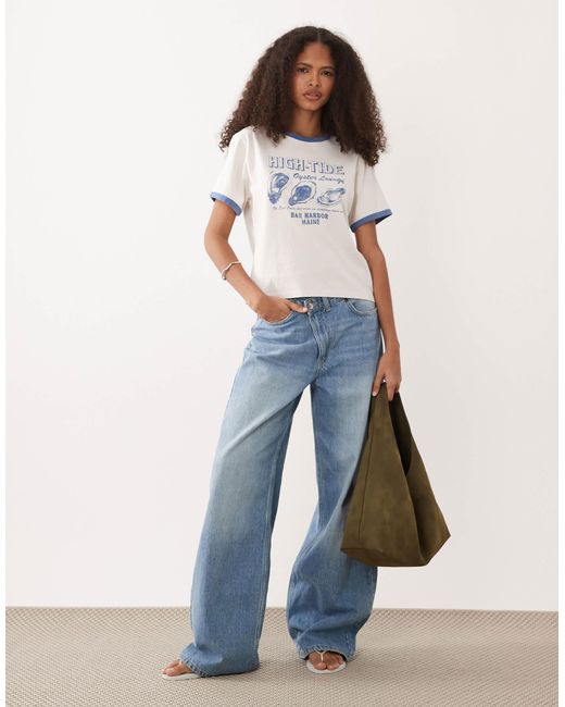 Abercrombie & Fitch White – t-shirt