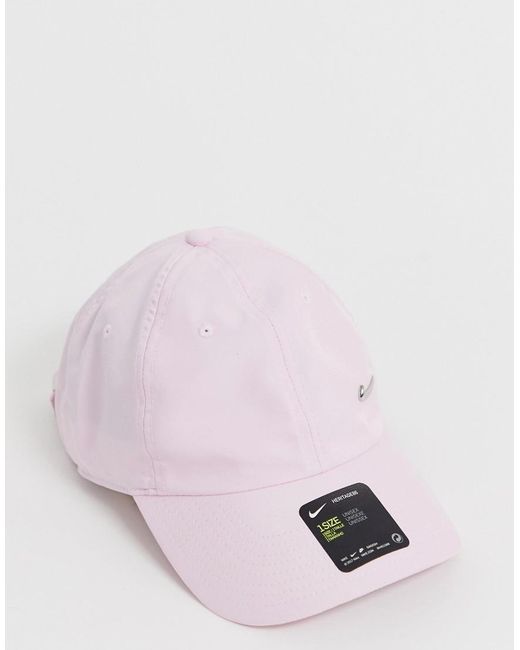 Nike Synthetic Metal Swoosh Cap in Pink 