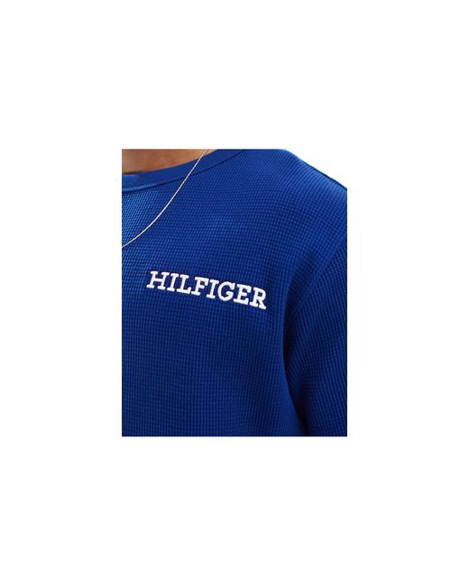 Tommy Hilfiger – monotype – lounge-t-shirt in Blue für Herren