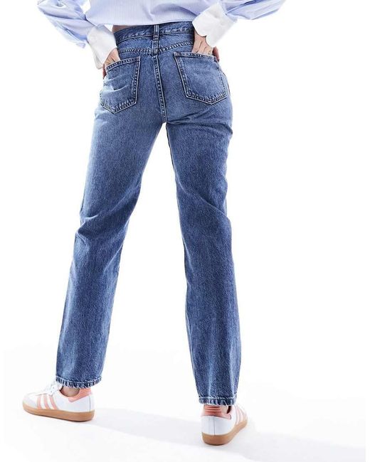 Mango Black Matilda Straight Leg Jeans