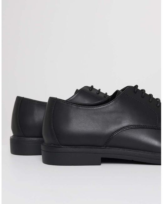 Threadbare Black Lace Up Smart Shoes for men