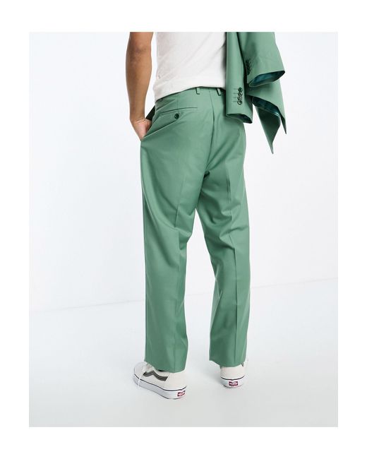 Sixth June Oversized Pantalon in het Green voor heren