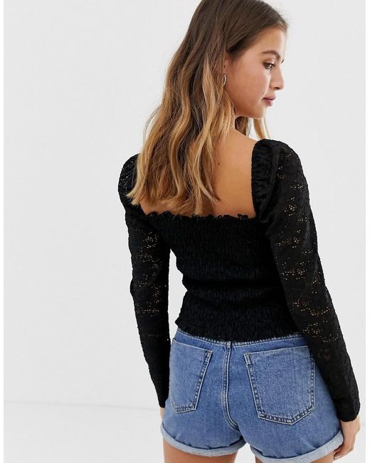 black crop top bershka
