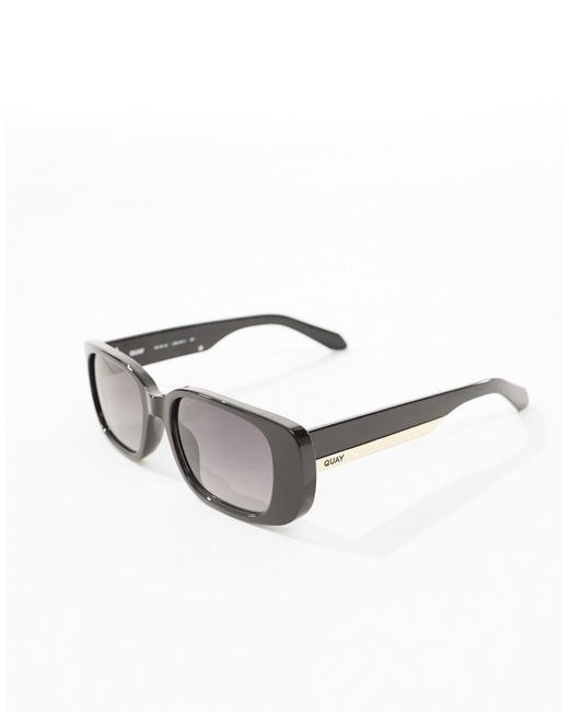 Quay - karma - occhiali da sole neri rettangolari di Quay in Black