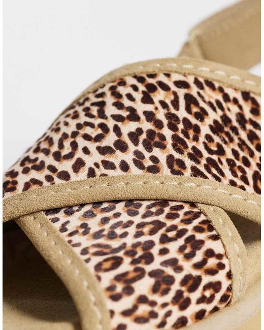Clarks Natural Meare Cross Sandals