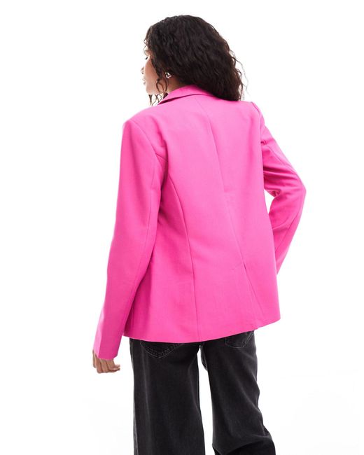 French Connection Pink Single Breasted Tailored Blazer