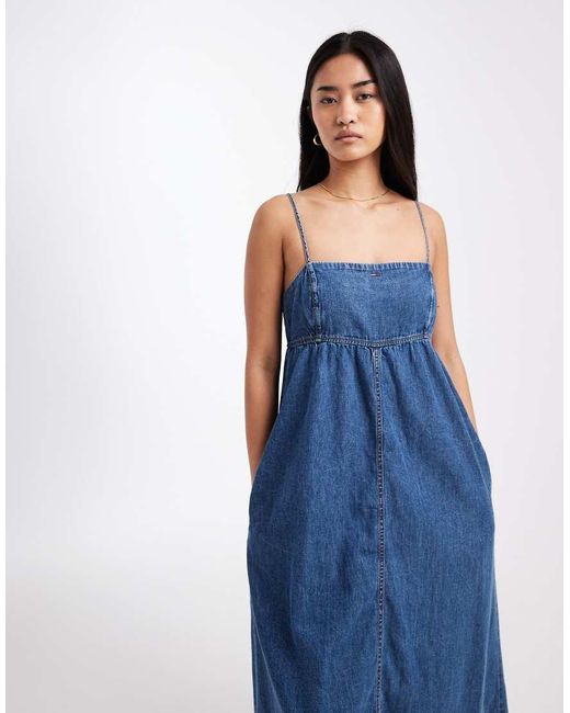 Tommy Hilfiger Blue Chambray Maxi Dress