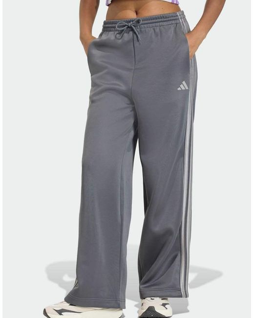 Adidas Originals Gray Stadium 3-Stripes Track Pants