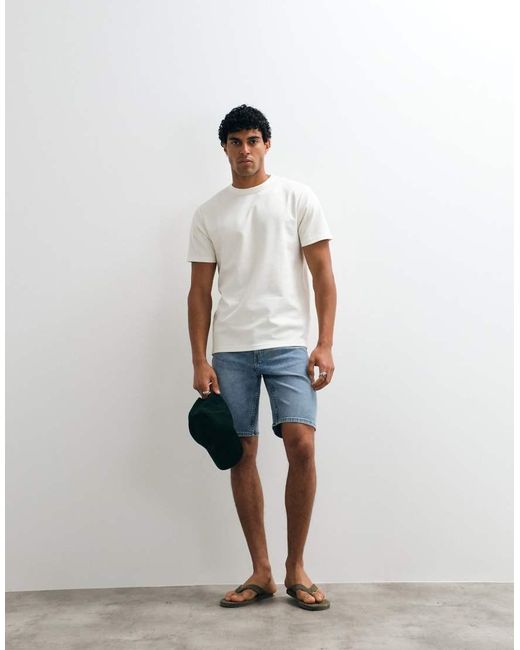 ASOS White Breathemax Heavyweight Crew Neck T-Shirt for men