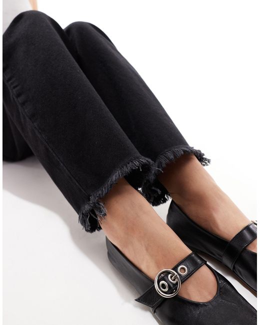 Hailey - jean droit avec ourlets effrangés AllSaints en coloris Black
