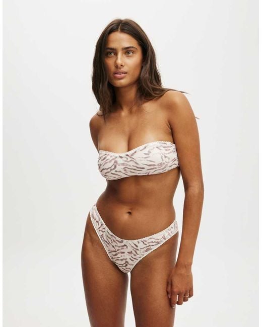 Cotton On Brown Cotton On Refined High Side Brazilian Bikini Bottom