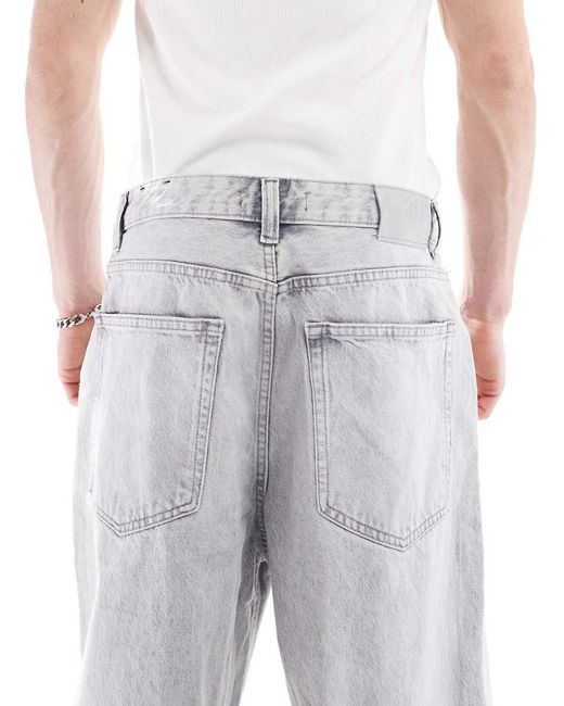 Pull&Bear Gray Baggy Loose Jeans for men