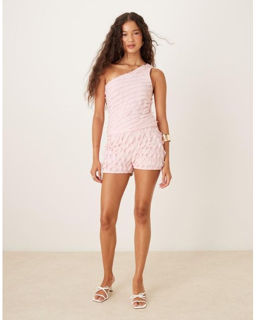 ASOS Pink Mix & Match Ruffle Hot Pants