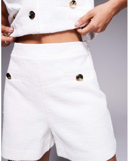 River Island Gray Boucle Shorts Co-Ord