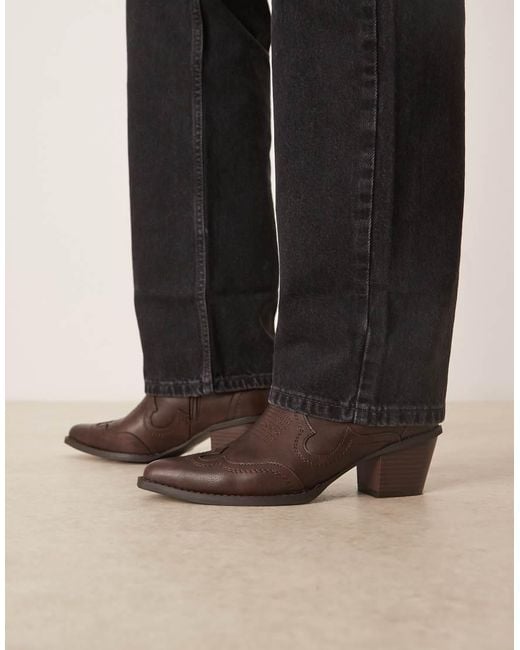 ASOS Black Western Chelsea Boots for men