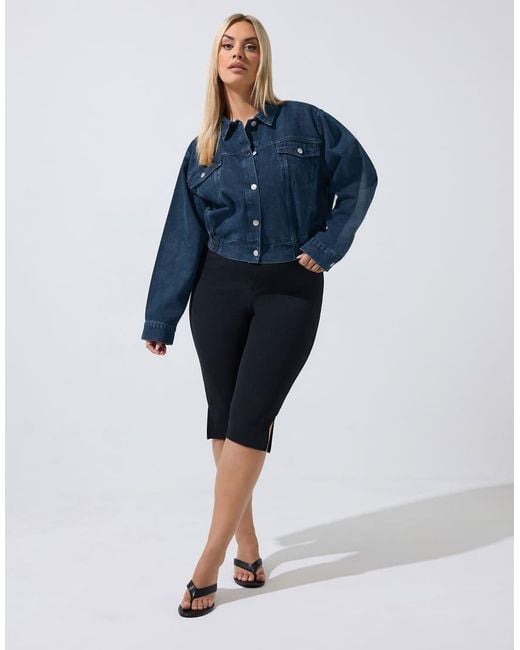 Yours Clothing Blue Denim Jacket