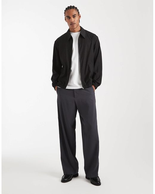 ASOS Black Pinstripe Jacket for men