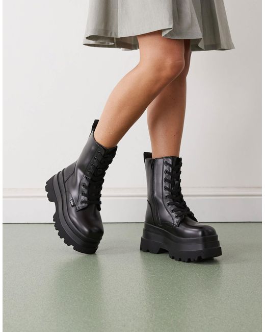Jupiter - bottines à lacets Buffalo en coloris Black