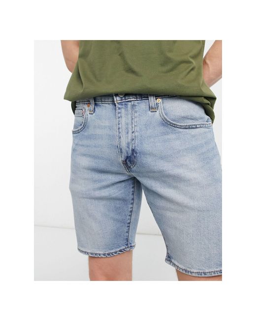 Levi's 412 Slim Fit Denim Shorts in Blue for Men | Lyst