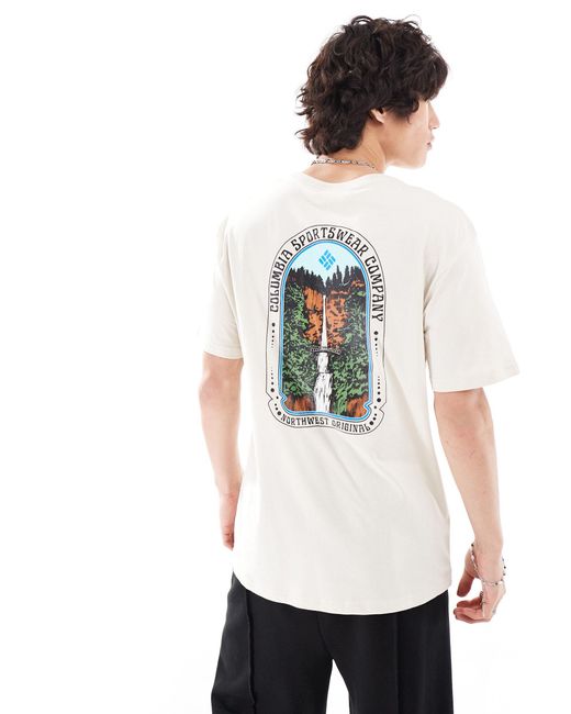 Cavalry trail - t-shirt imprimé dans le dos - beige Columbia pour homme en coloris White