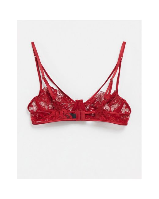 Soutien Gorge Transparent En Dentelle Avec Armature Visible Dentelle Women Secret En Coloris Rouge Lyst
