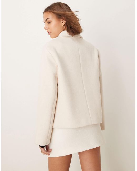 Abercrombie & Fitch Natural – kurzer wollmantel