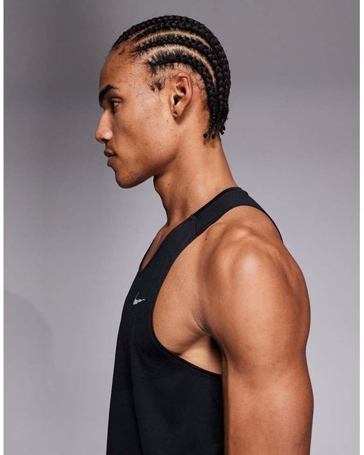 Nike Black Stride Dri-fit Vest for men