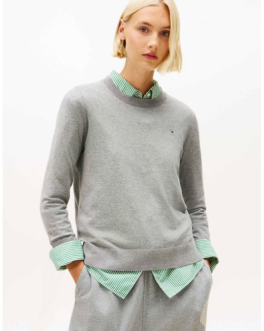 Tommy Hilfiger Gray – pullover aus jersey